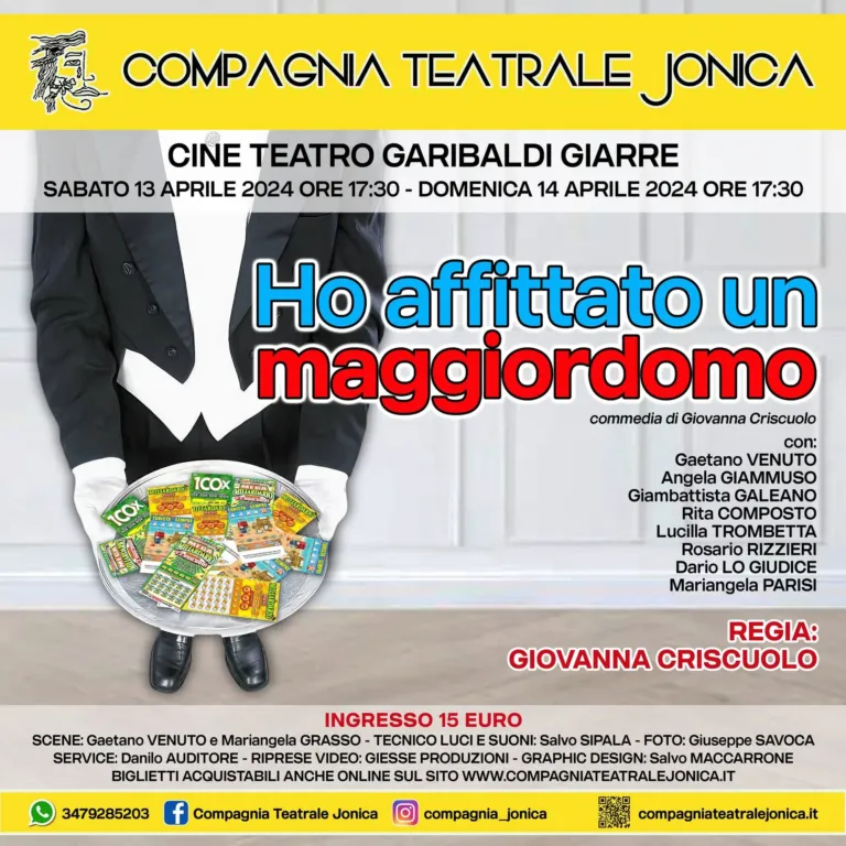Ho affittato un maggiordomo, Compagnia Teatrale Jonica: foto di scena