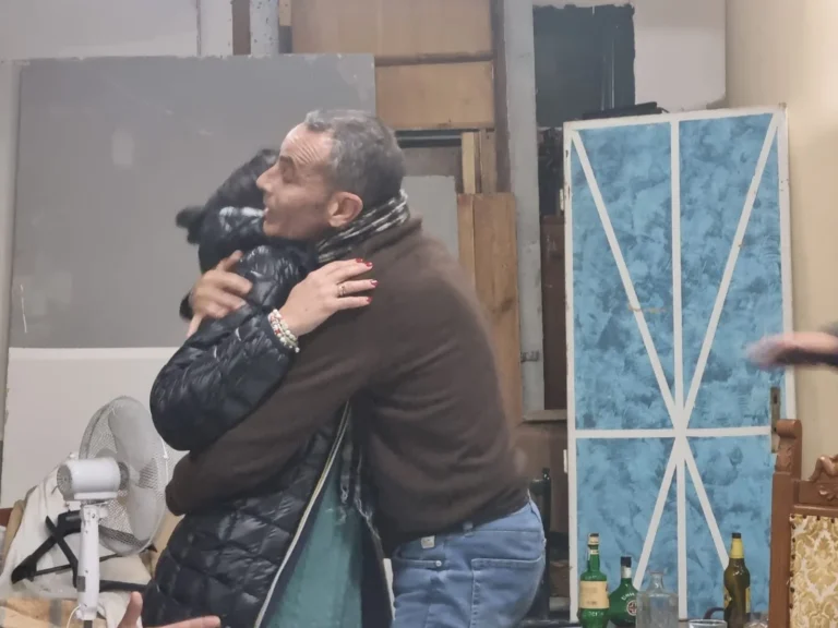 Uomini sull'orlo di una crisi di nervi, foto di scena