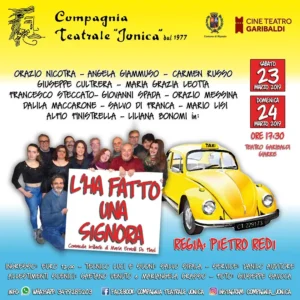 Locandina dall'archivio della Compagnia: lha fatto una signora